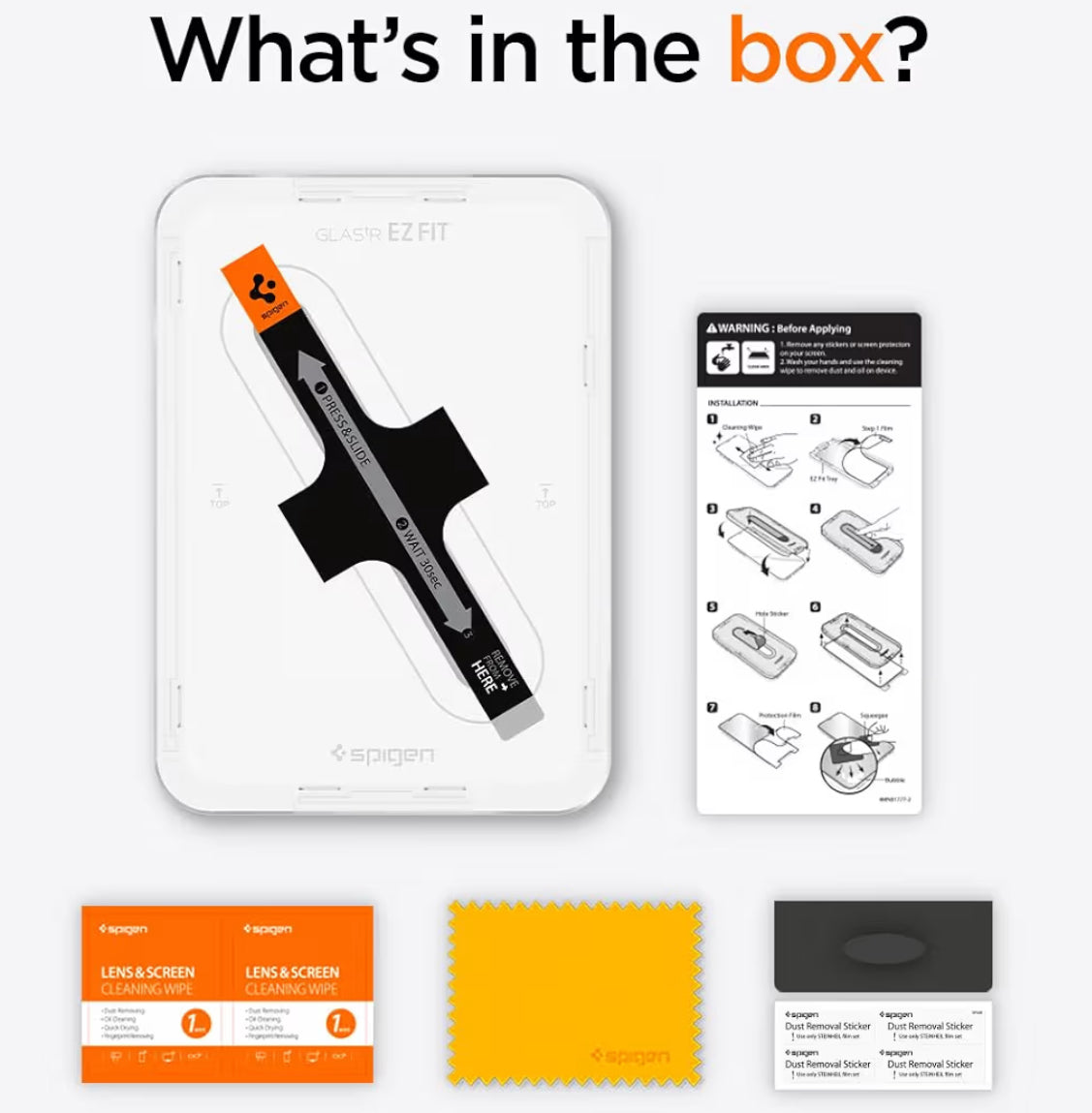 Spigen Vidrio Templado de iPad mini 2024 - 7 Gen/A17 Pro 2021 - 6 Gen