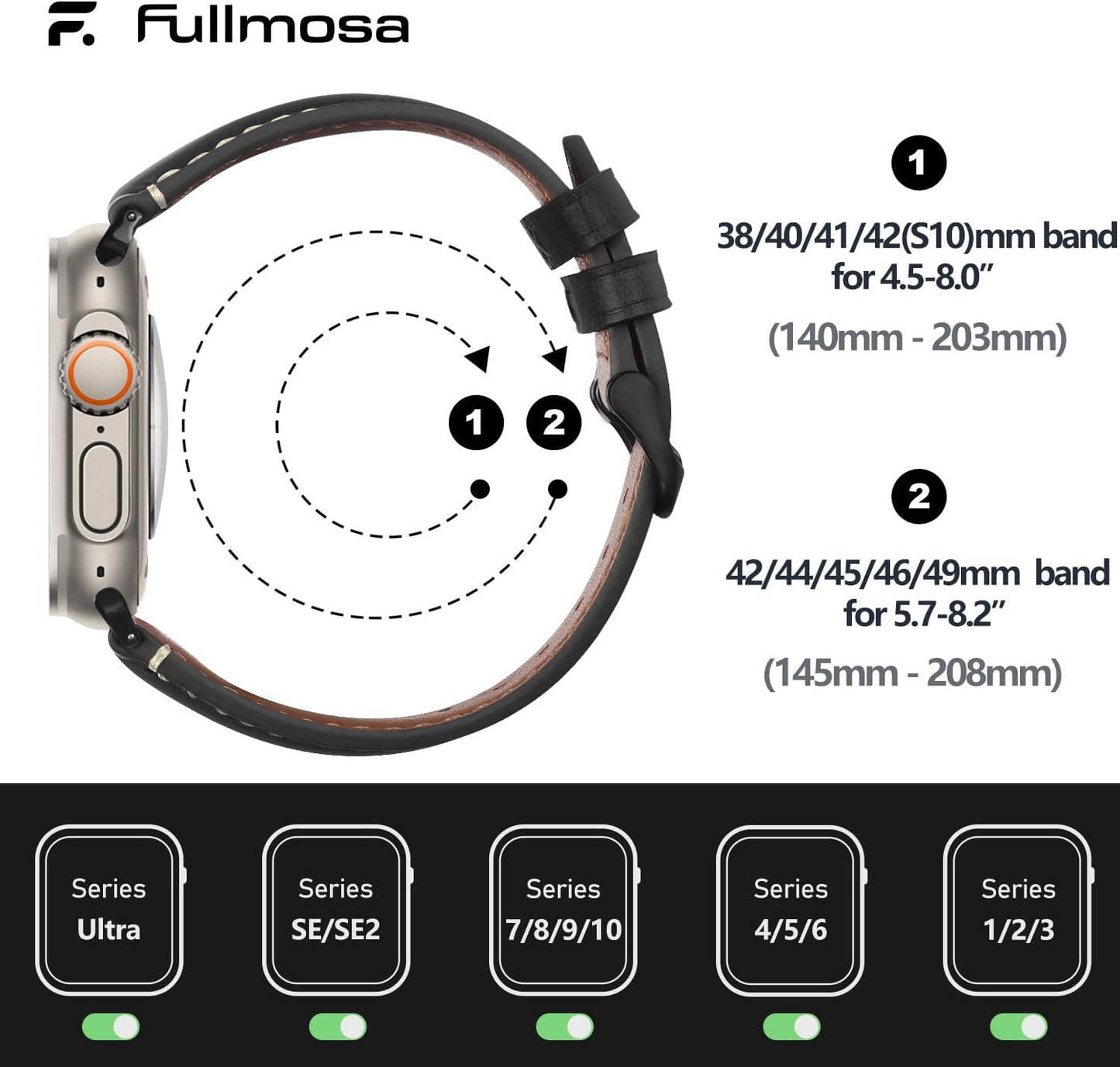 Fullmosa Banda Apple Watch de Cuero Serie (38/40/41/42)