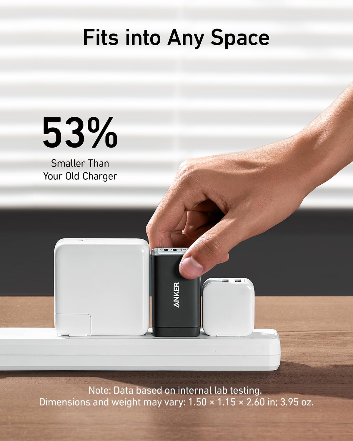 Anker Adaptador USB-C Nano II de 65 W 3 Puertos