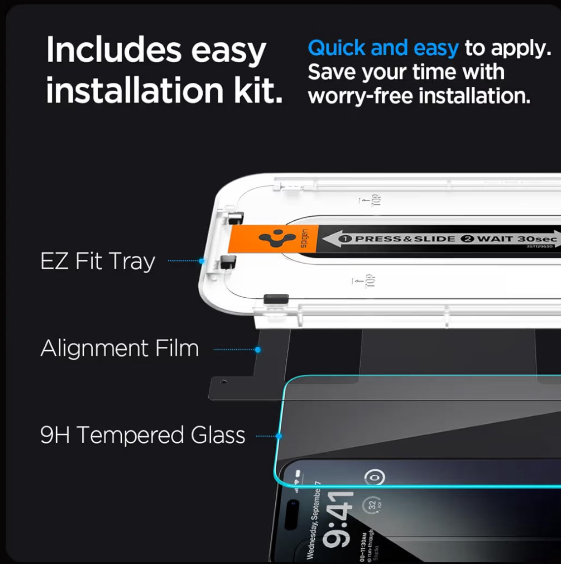 Spigen Vidrio Templado de iPhone 15 Pro