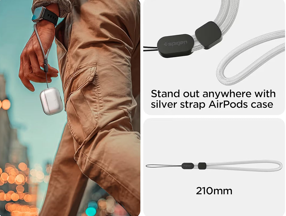Spigen cobertor de AirPods Pro 3 (2025) incluye Cordon - Transparente
