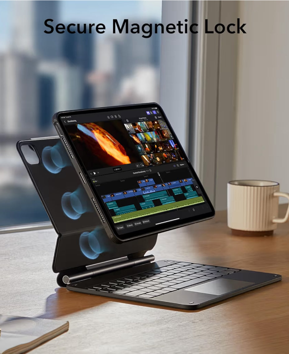 ESR - Cobertor protectora para iPad Air de 11 pulgadas con teclado (M2, 2024) y iPad Pro 11/Air de 5ª/4ª generación