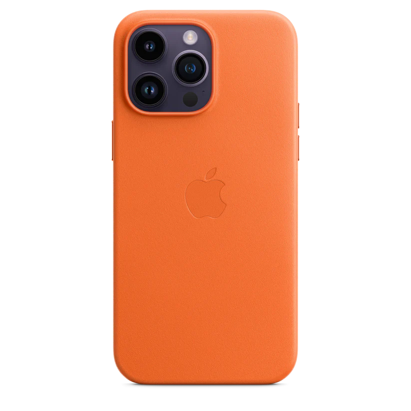 Apple cuero cobertor para iPhone 14 Pro - Naranja