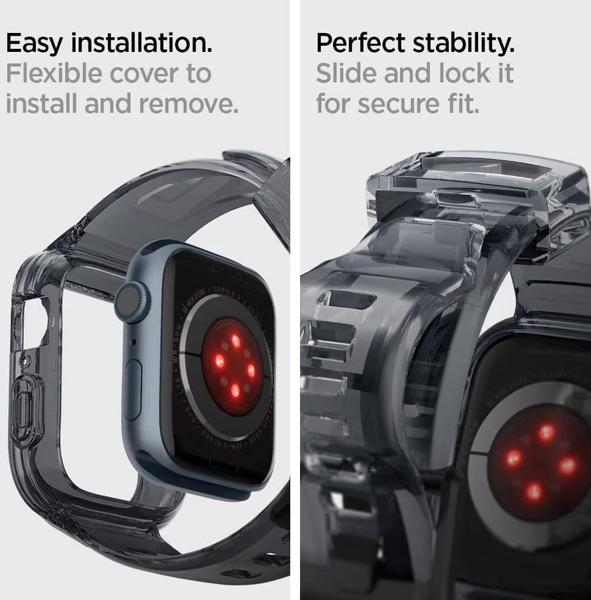 Spigen Rugged Armor Pro Funda + Banda de Apple Watch Serie (45/44 mm)