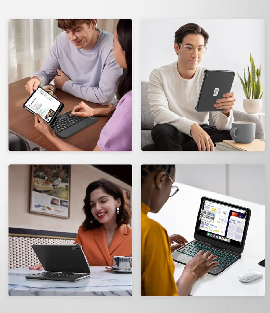 Green Law Funda de Teclado táctil con retro iluminación Para iPad Mini (7 Gen/6 Gen)