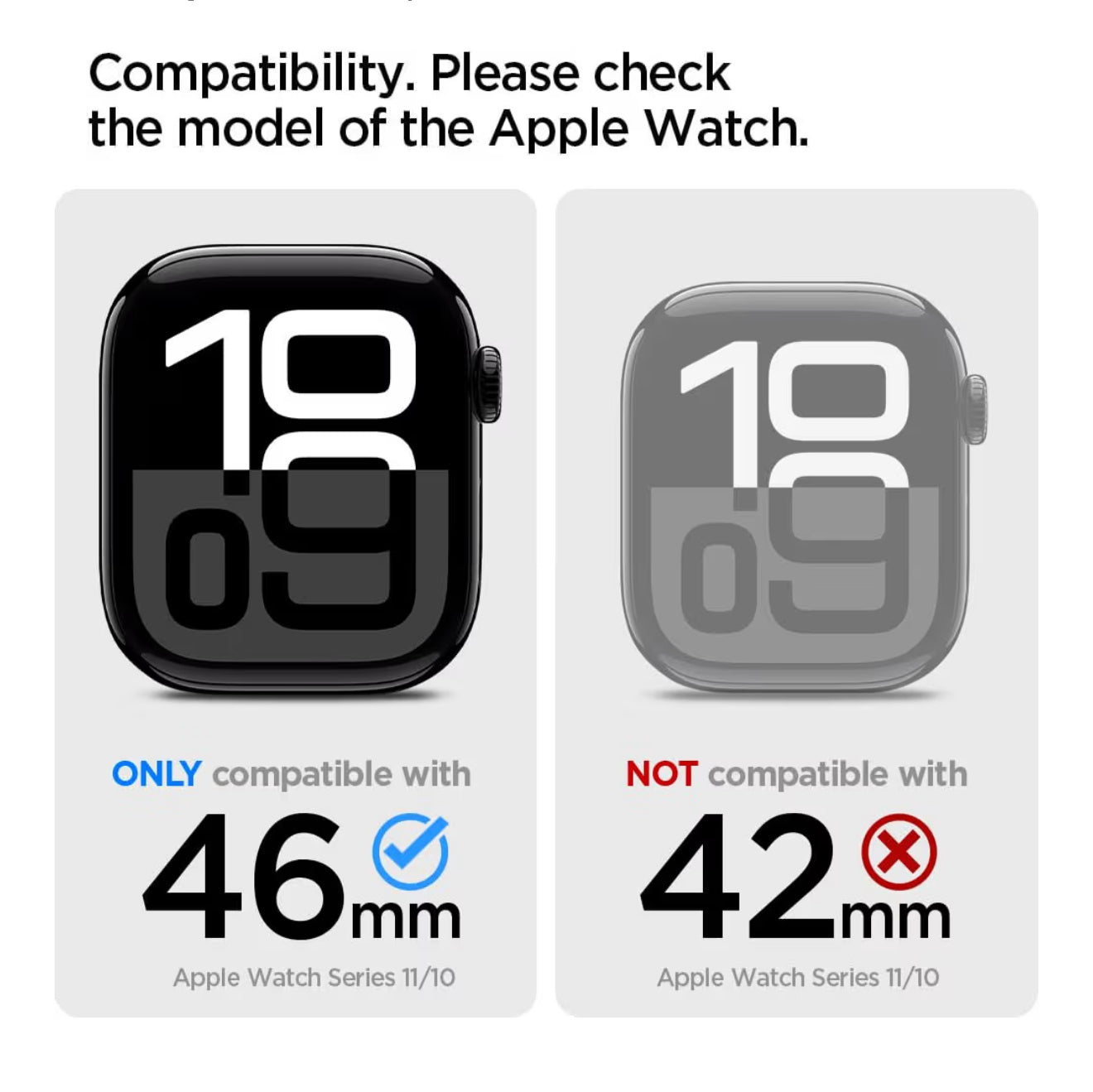 Spigen Tough Armor Funda + Vidrio Templado Diseñado para Apple Watch Serie 10/11 46 mm