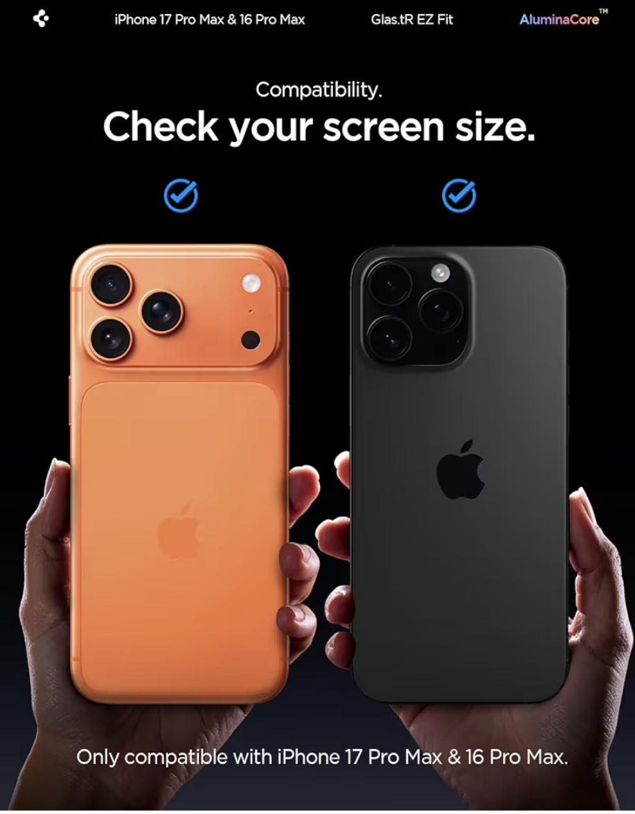 Spigen Vidrio Templado para iPhone 17 Pro Max/16 Pro Max