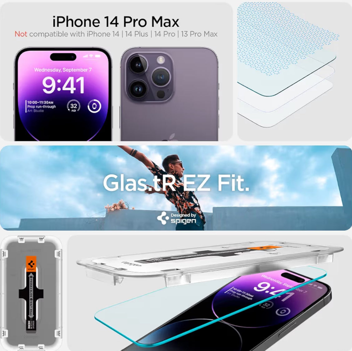 Spigen Vidrio Templado de iPhone 14 Pro Max