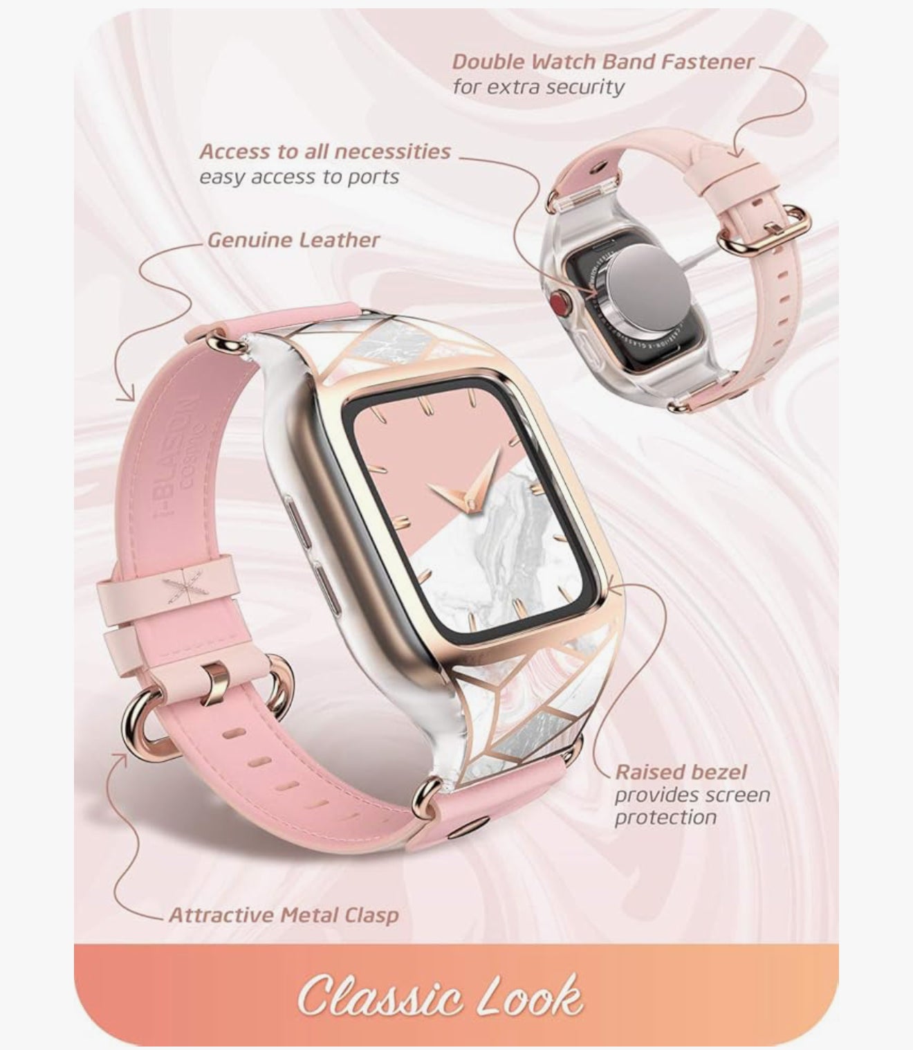 Banda Apple Watch Cosmo para 38 mm Cuero + TPU