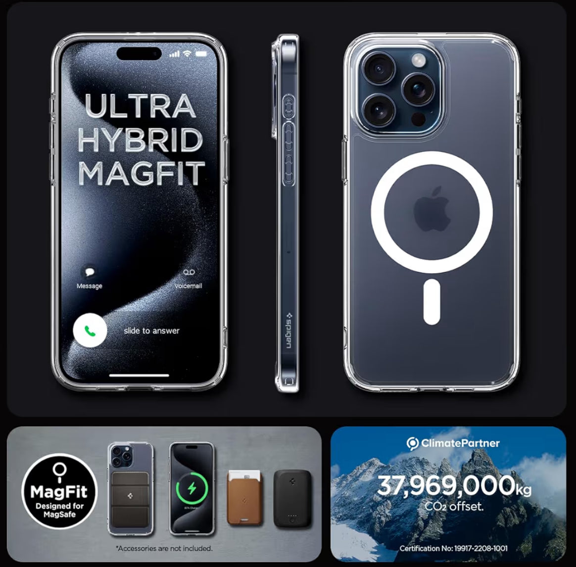 Spigen Ultra Hybrid - Frost Clear Cobertor de iPhone 15 Pro