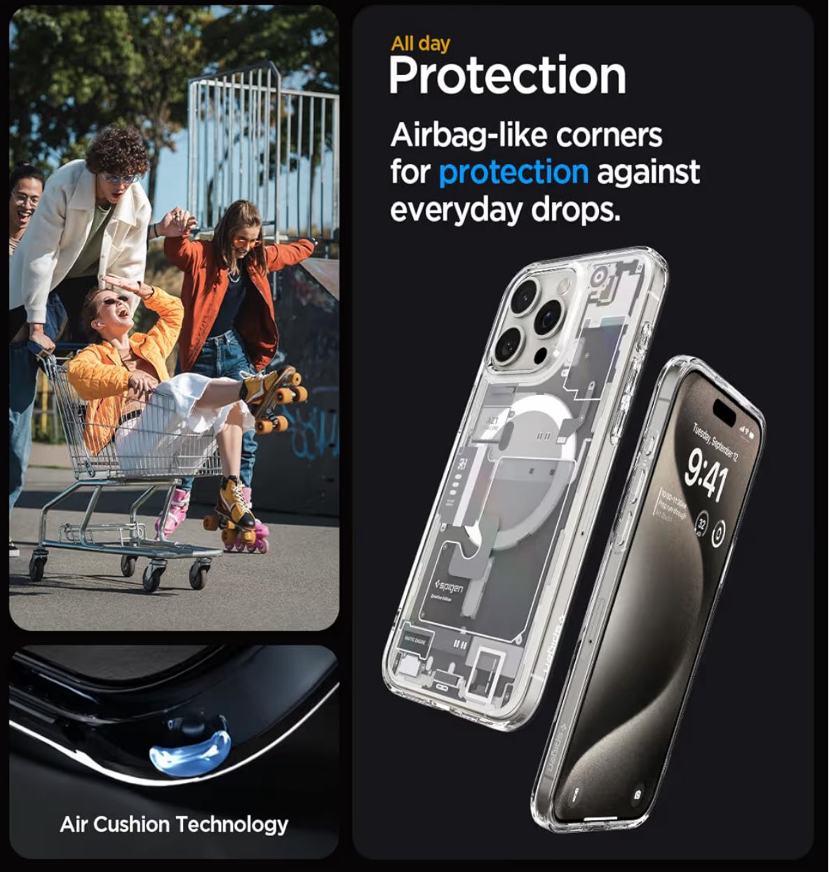 Apple Spigen Ultra Hybrid - Zero One Blanco cobertor de iPhone 15 Pro