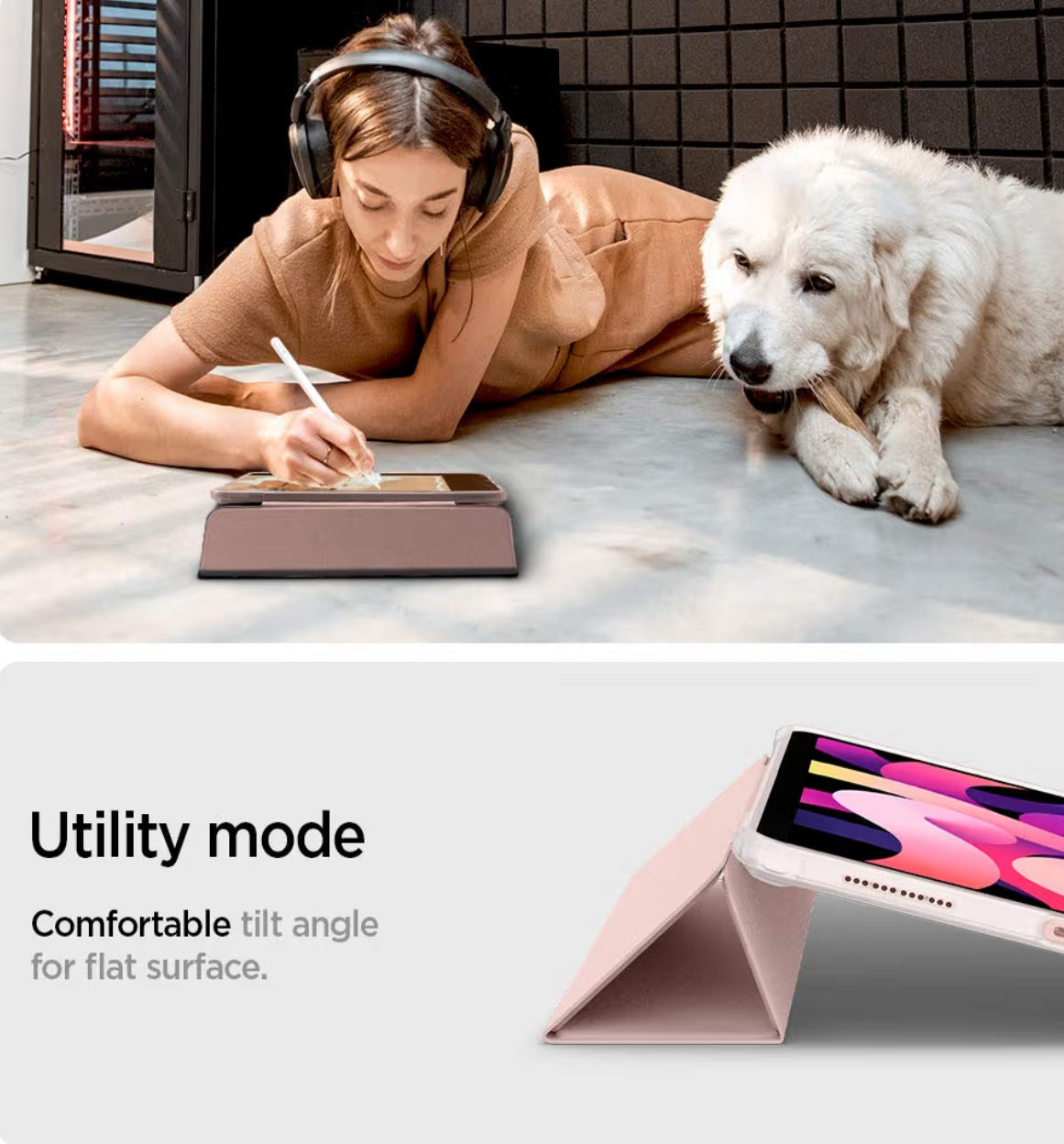 Spigen cobertor para iPad Air de 11 pulgadas M3/M2 (2025-2024), funda de 10.9 pulgadas de 5ª/4ª generación