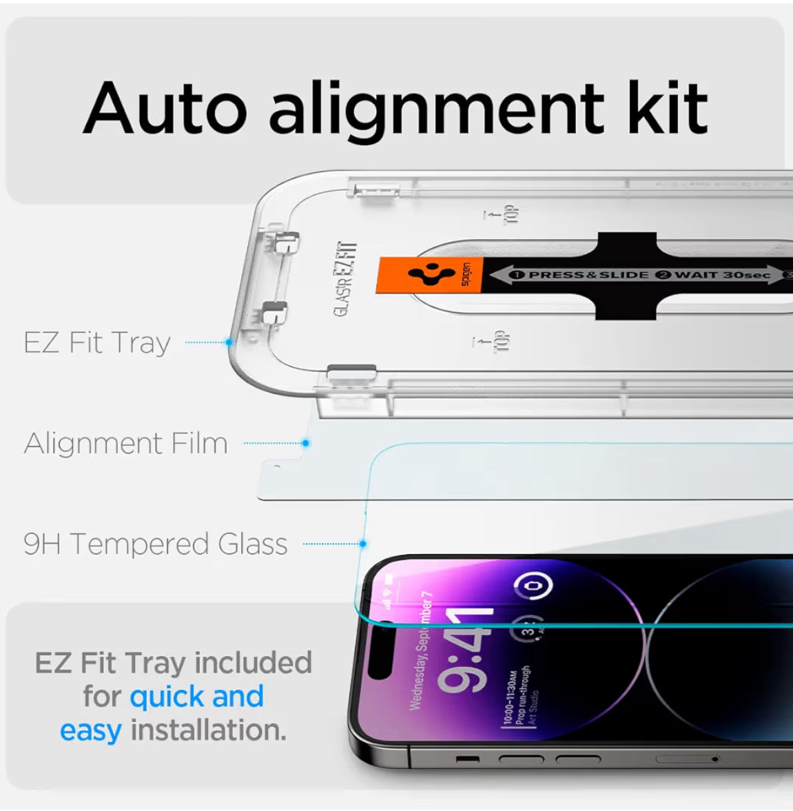 Spigen Vidrio Templado de iPhone 14 Pro Max