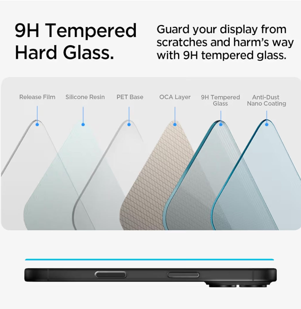 Spigen Vidrio Templado para iPhone 16 Plus/15 Plus