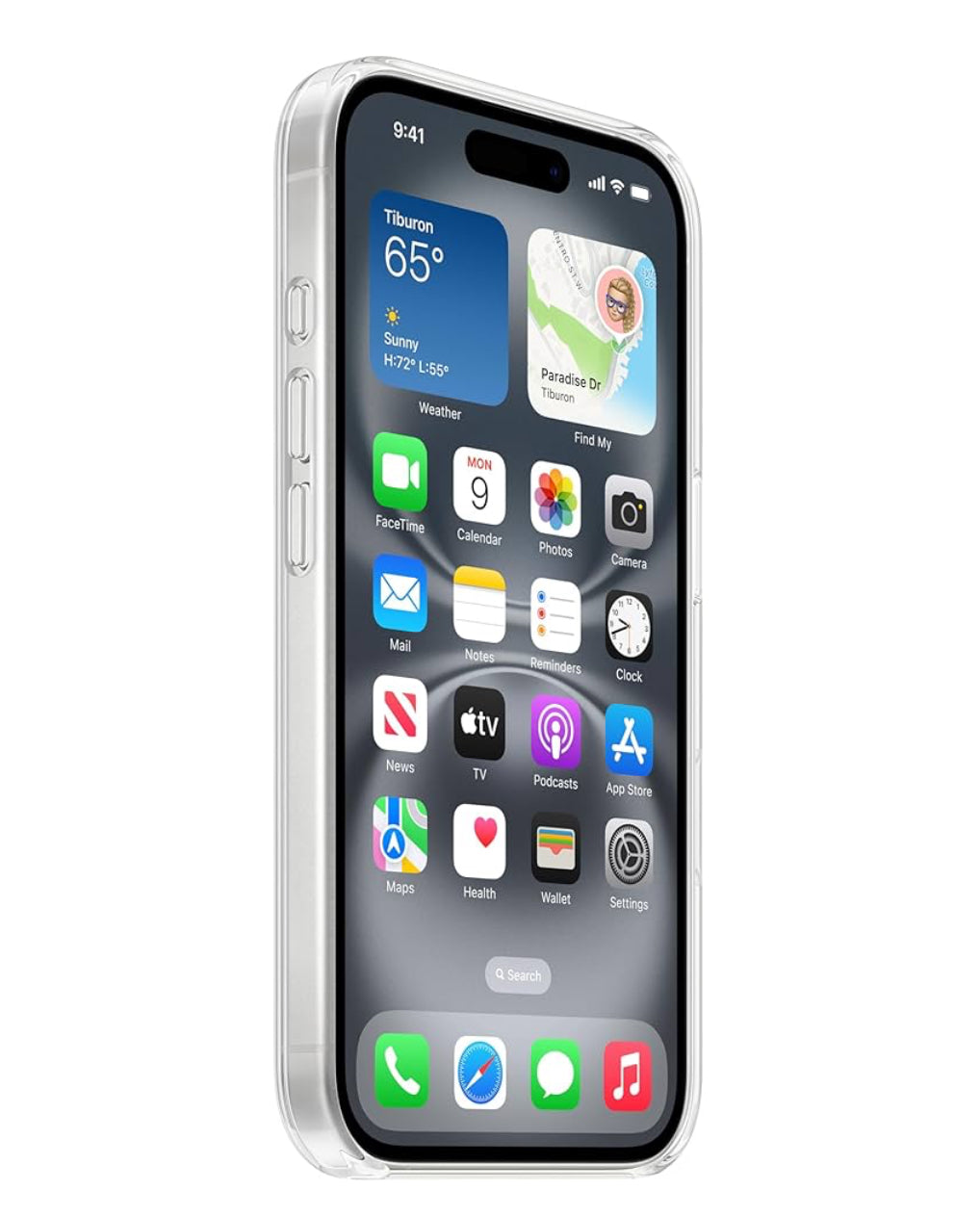 Apple Clear cobertor con MagSafe de iPhone 16 en Transparente