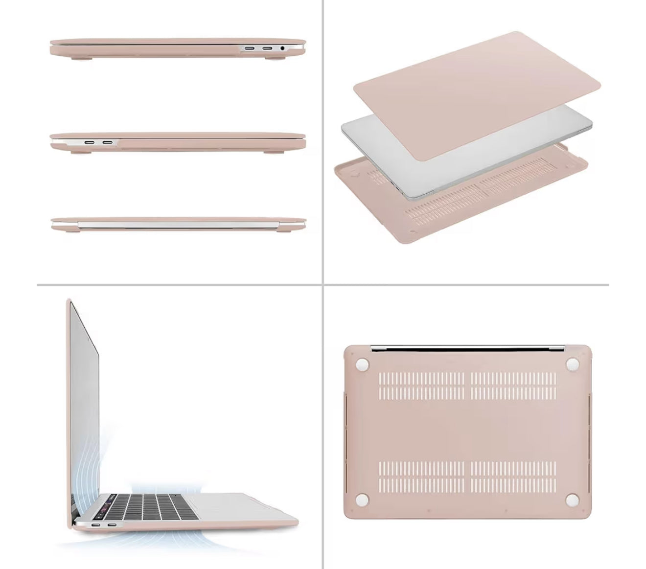 MOSISO - Cobertor rígida de plástico, cubierta de teclado, protector de pantalla y bolsa de almacenamiento para MacBook Pro 13 pulgadas/33 cm