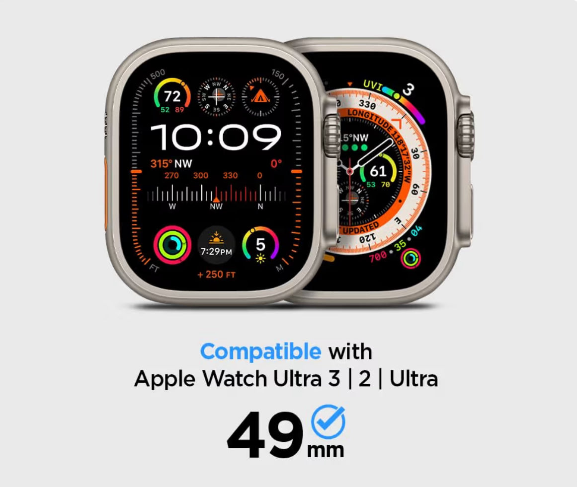 Spigen Funda protectora de TPU con banda para Apple Watch                   Serie (49 mm)