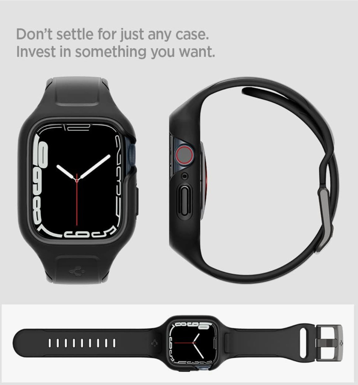 Spigen Liquid Air Funda + Cobertor de Apple Watch Serie 7 (45 mm)