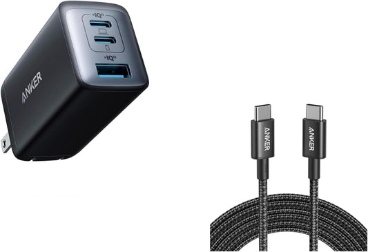 Anker Adaptador USB-C  Nano II de 65 W 3 Puertos