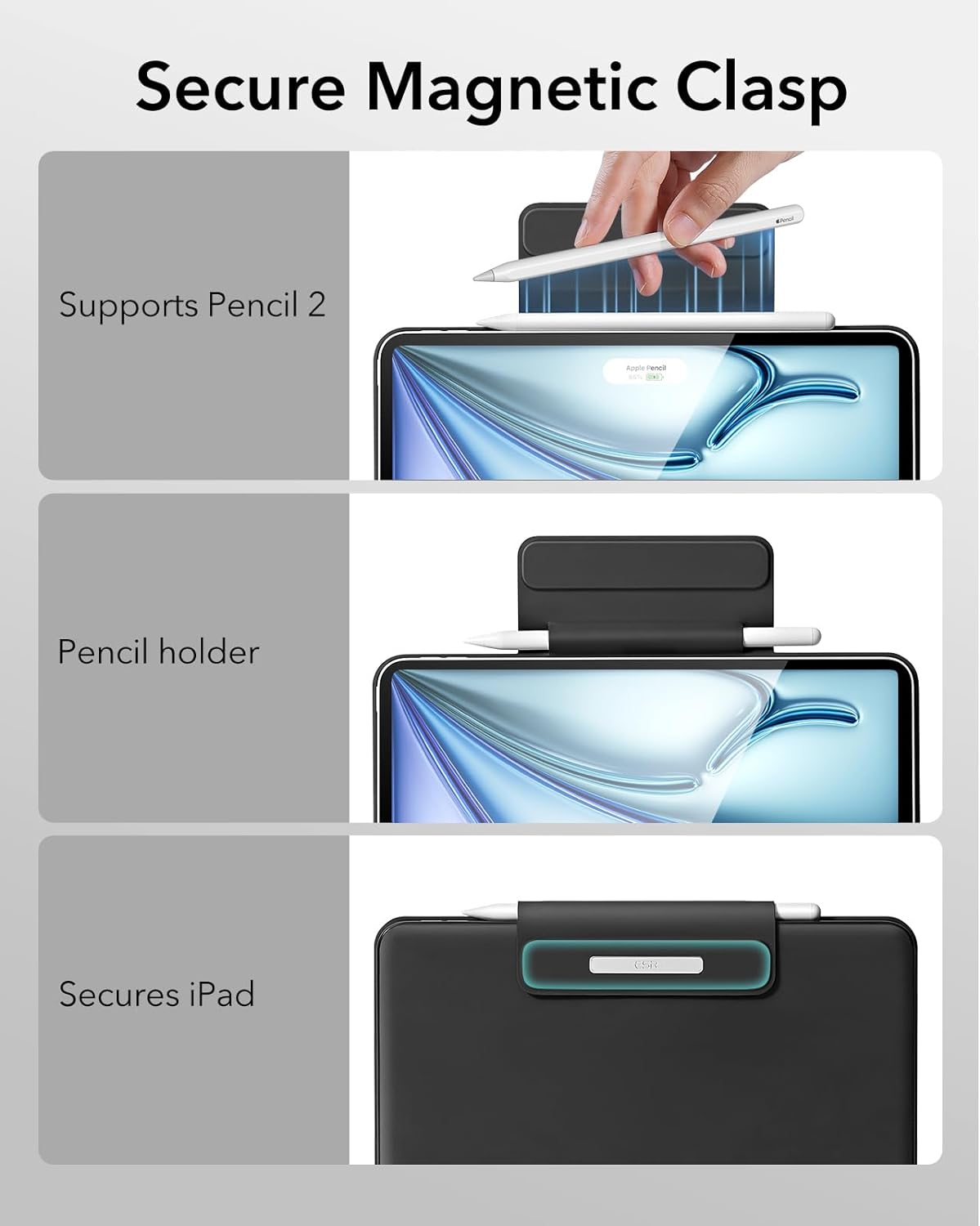 ESR Teclado Para iPad Air 13 & Pro 12.9 (6/5/4/3 Gen)