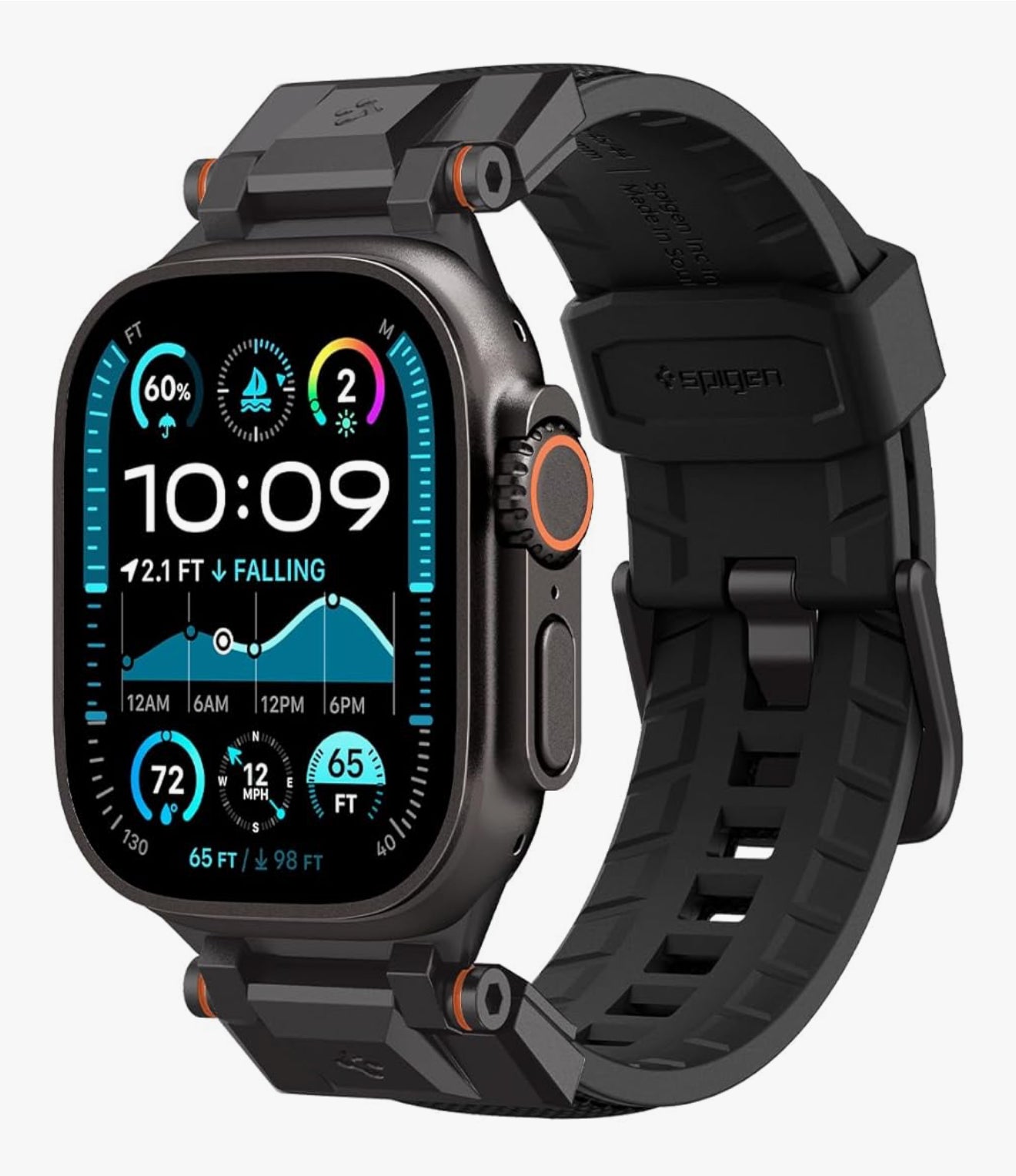 Spigen Banda Apple Watch Black Edition Serie (49/46/45/44/42 mm)