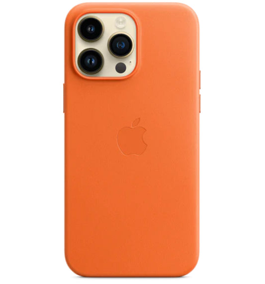 Apple cuero cobertor para iPhone 14 Pro - Naranja