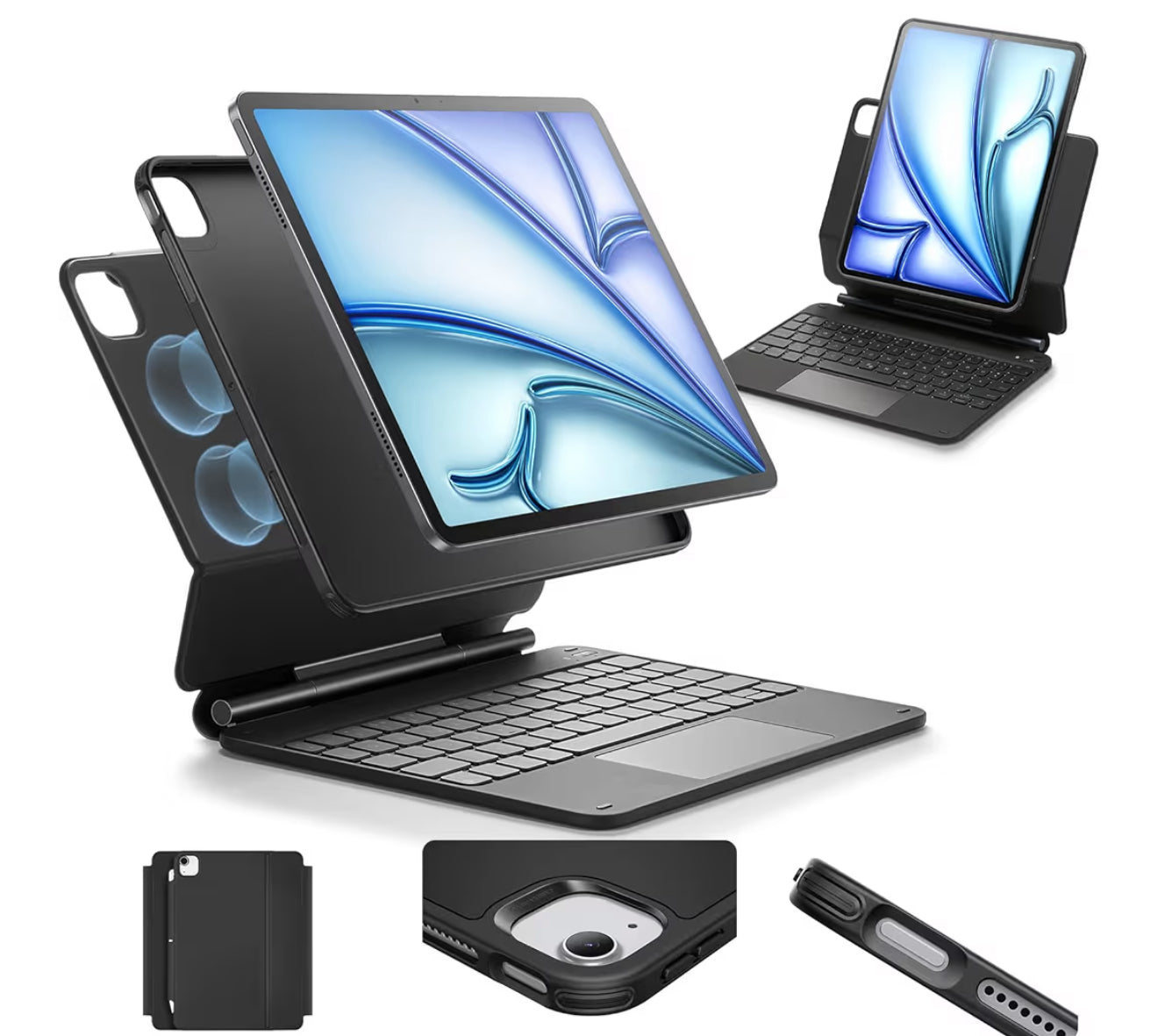 ESR - Cobertor protectora para iPad Air de 11 pulgadas con teclado (M2, 2024) y iPad Pro 11/Air de 5ª/4ª generación