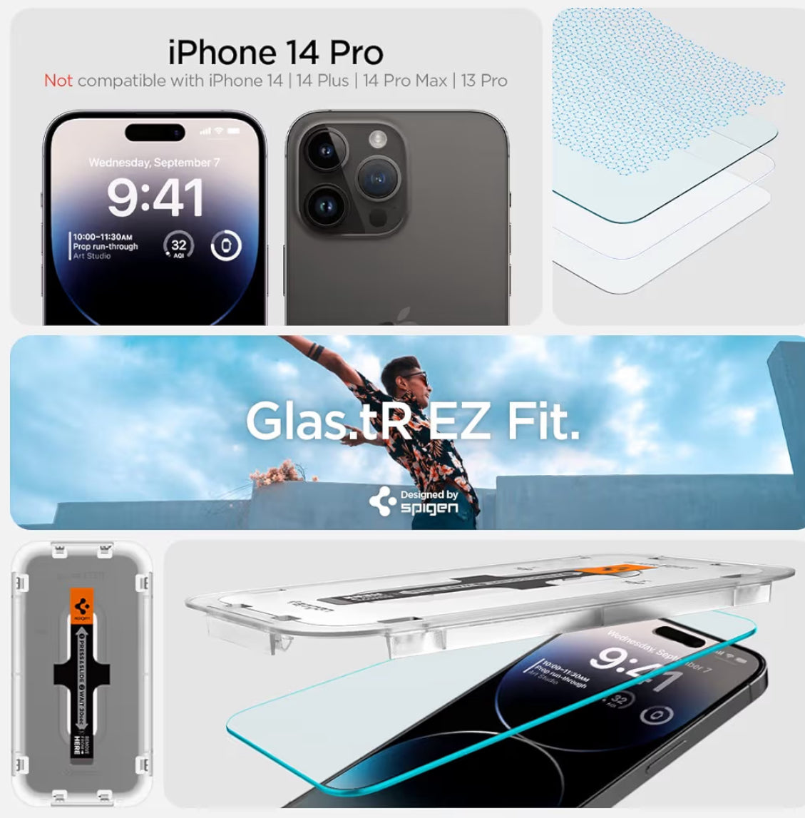 Spigen Vidrio Templado para iPhone 14 Pro