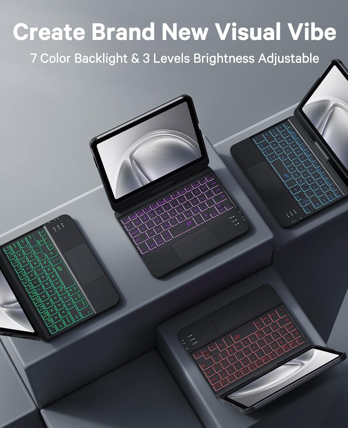 Green Law Funda de Teclado táctil con retro iluminación Para iPad Mini (7 Gen/6 Gen)