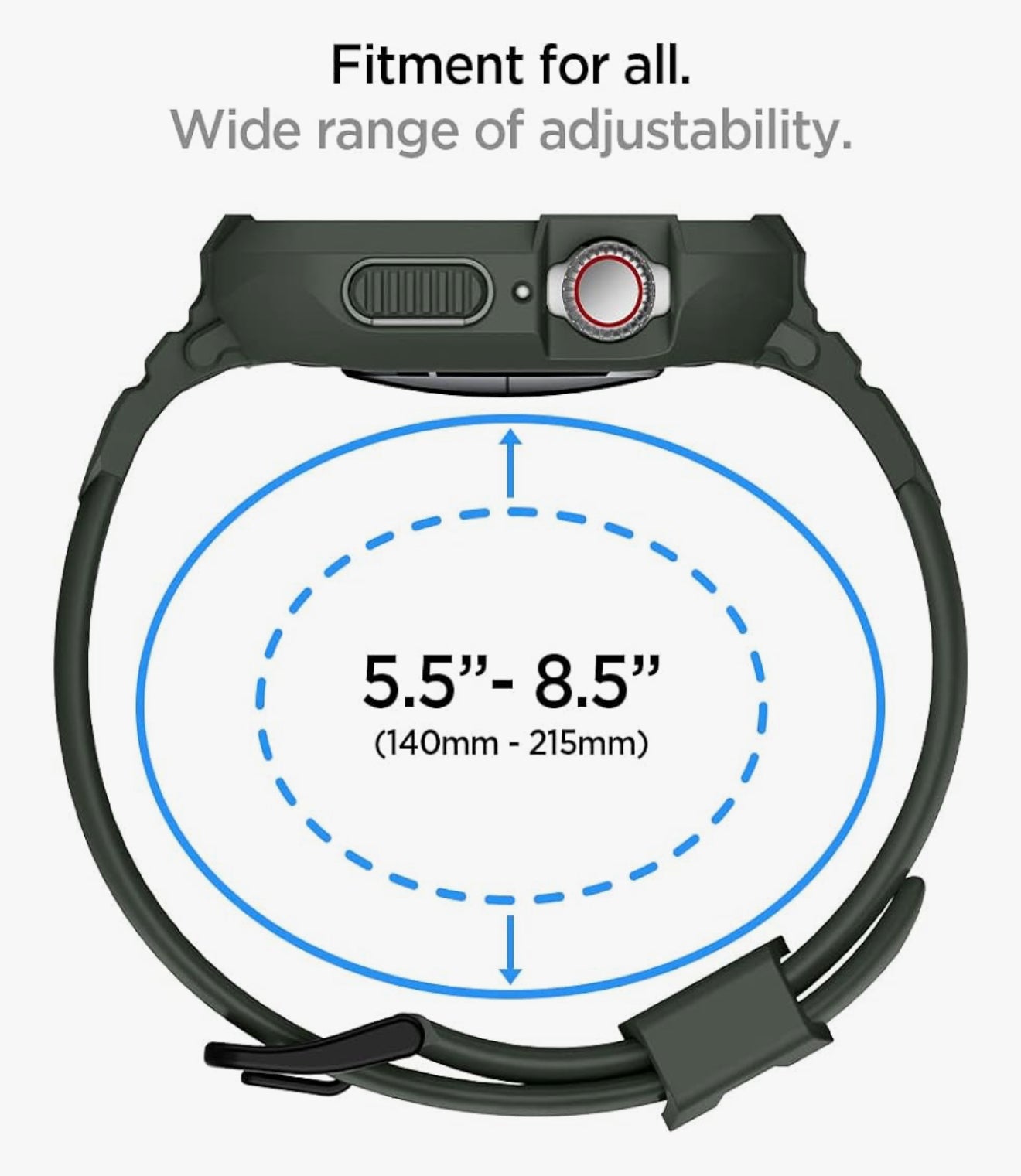 Spigen Rugged Armor Pro Funda + Banda de Apple Watch Serie (45/44)