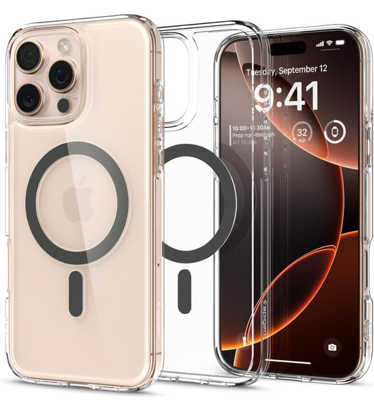 Spigen Funda para iPhone 16 Pro Max, ultra híbrida MagFit [compatible con Magsafe] [Anti-amarilleo] [Protección de grado militar] - Grafito