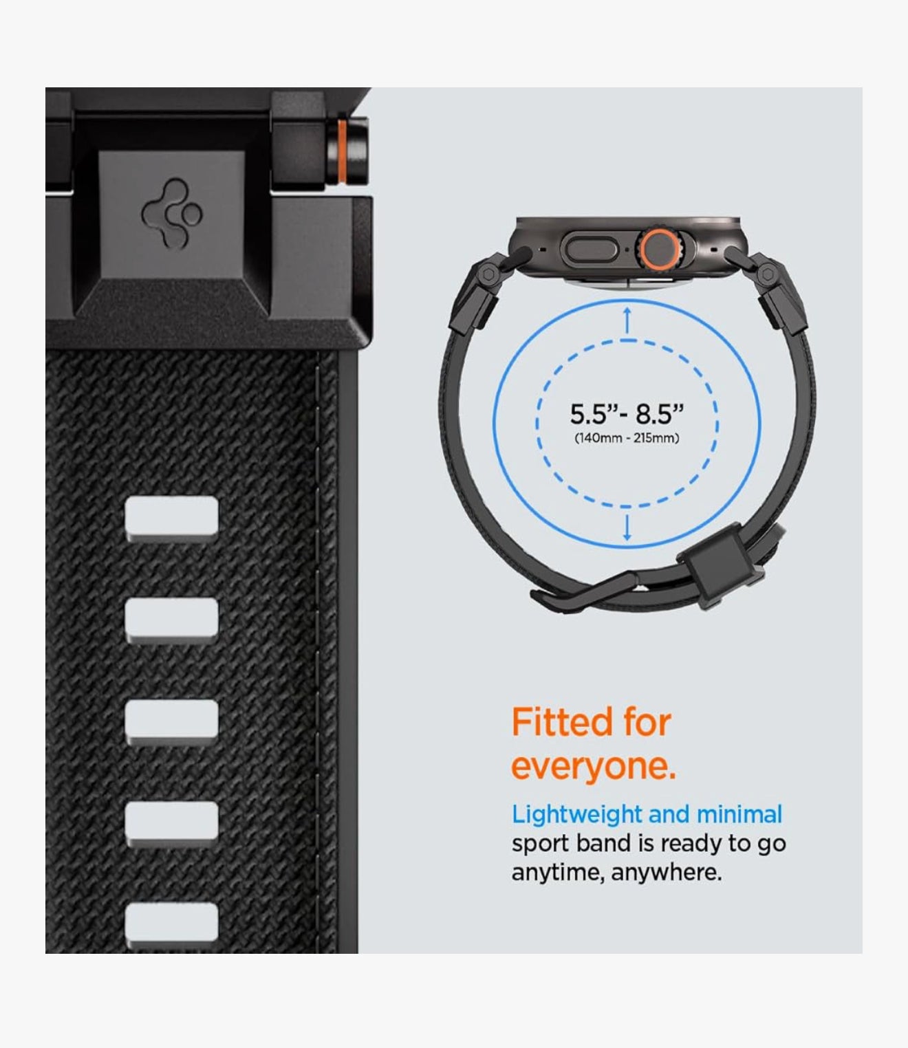Spigen Banda Apple Watch Black Edition Serie (49/46/45/44/42 mm)