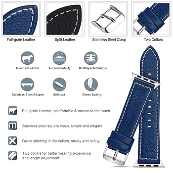 Fullmosa Banda Apple Watch de Cuero  Serie (38/40/41/42)