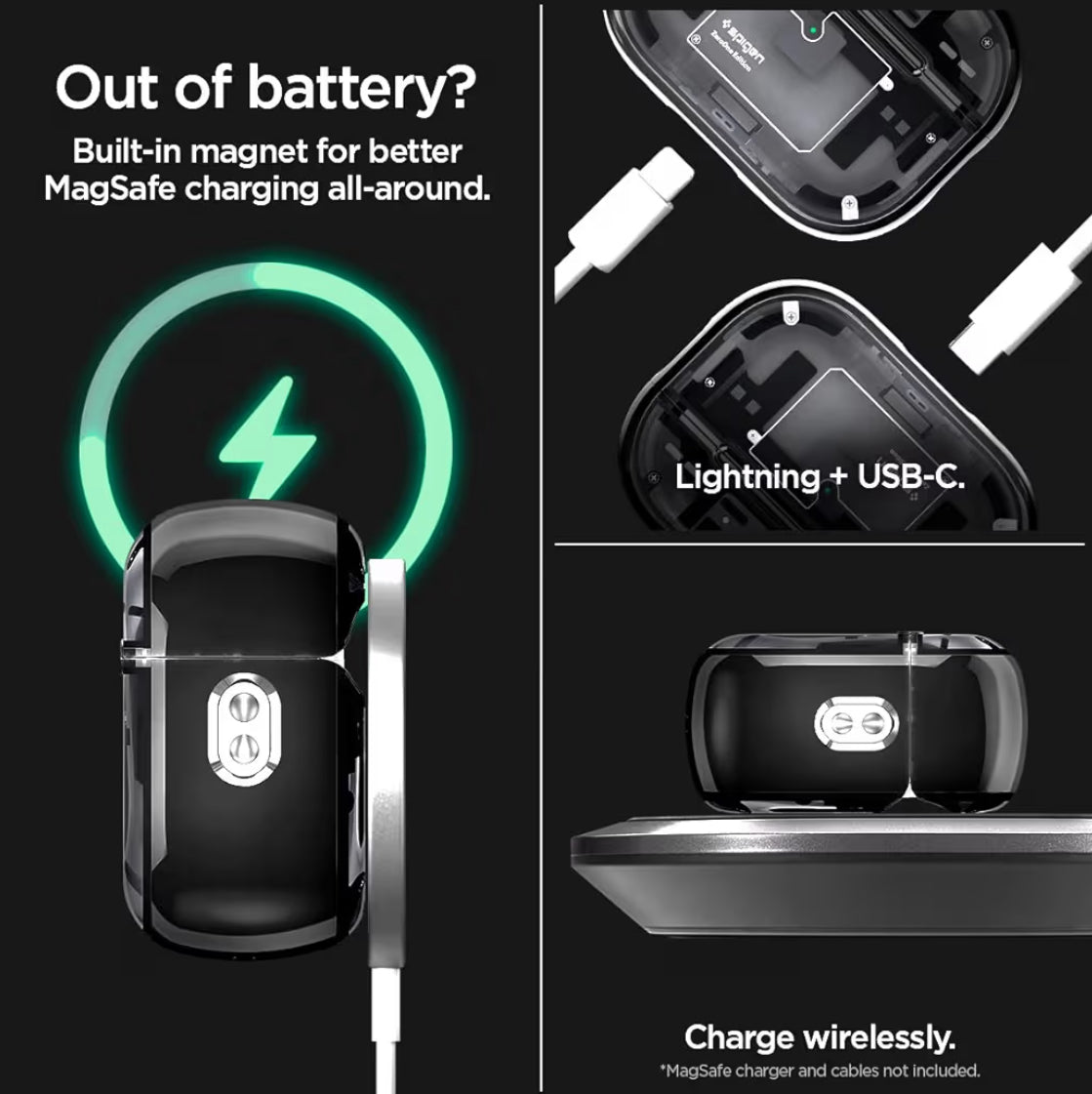 Spigen Ultra Hybrid cobertor magnético de AirPods Pro 2ª Gen 2022/2023