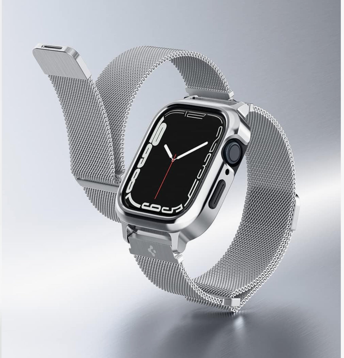 Spigen Metal Fit Pro Funda + Banda de Apple Watch Serie (45/44)