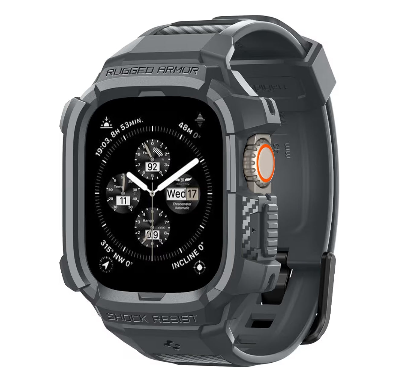 Spigen Funda protectora de TPU con banda para Apple Watch                   Serie (49 mm)