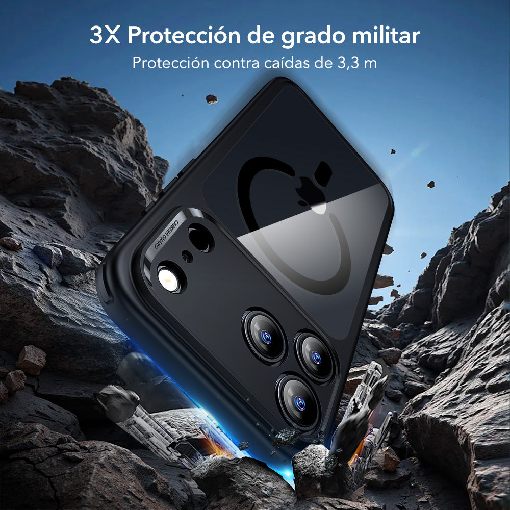 ESR cobertor para iPhone 17 Pro Max con soporte, cubierta de control de cámara compatible con MagSafe, funda magnética de protección contra caídas de grado militar