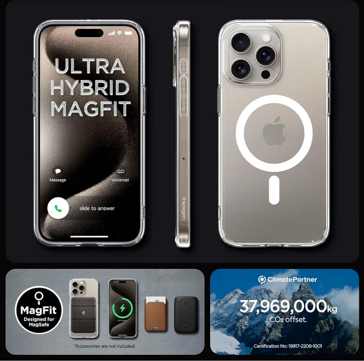 Spigen ultra Hybrid cobertor para iPhone 15 Pro Max - Transparente