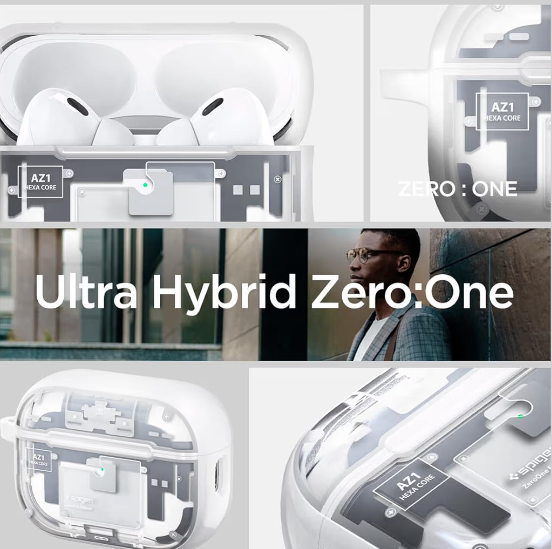 Spigen Ultra Hybrid cobertor magnético de AirPods Pro 2ª Gen 2022/2023