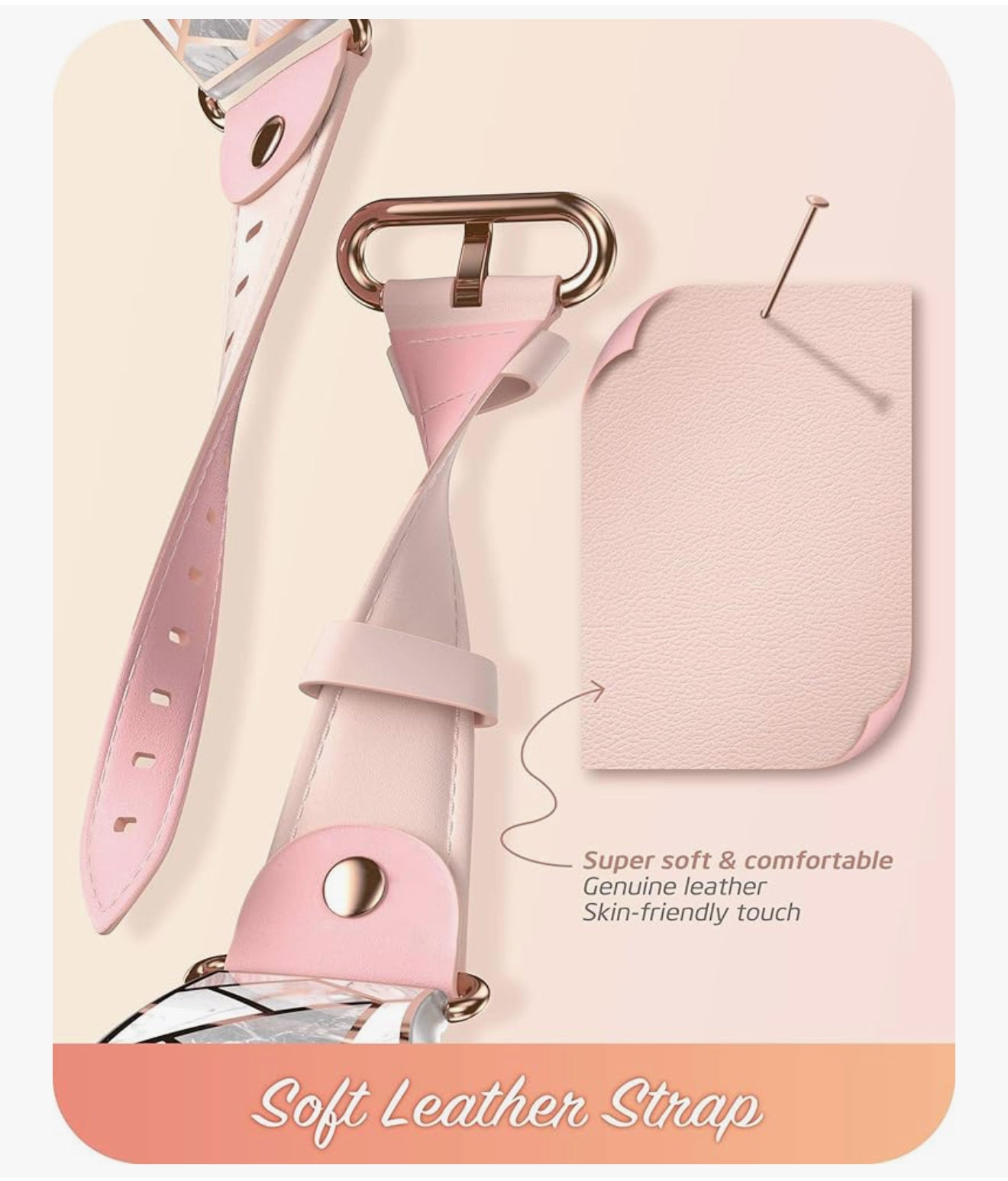 Banda Apple Watch Cosmo para 38 mm Cuero + TPU