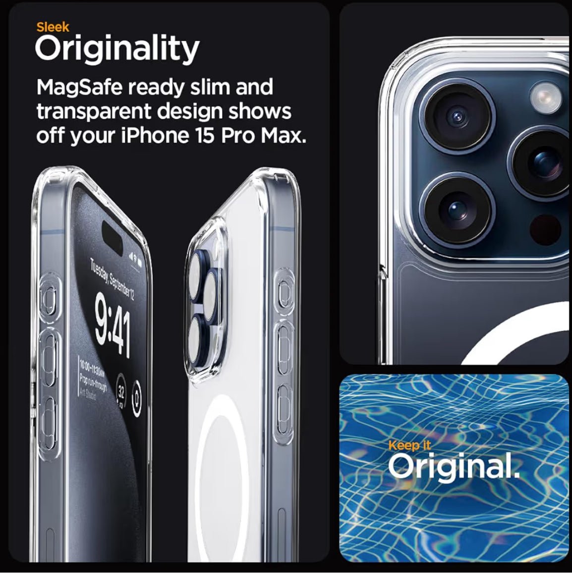 Spigen Ultra Hybrid - Frost Clear Cobertor de iPhone 15 Pro