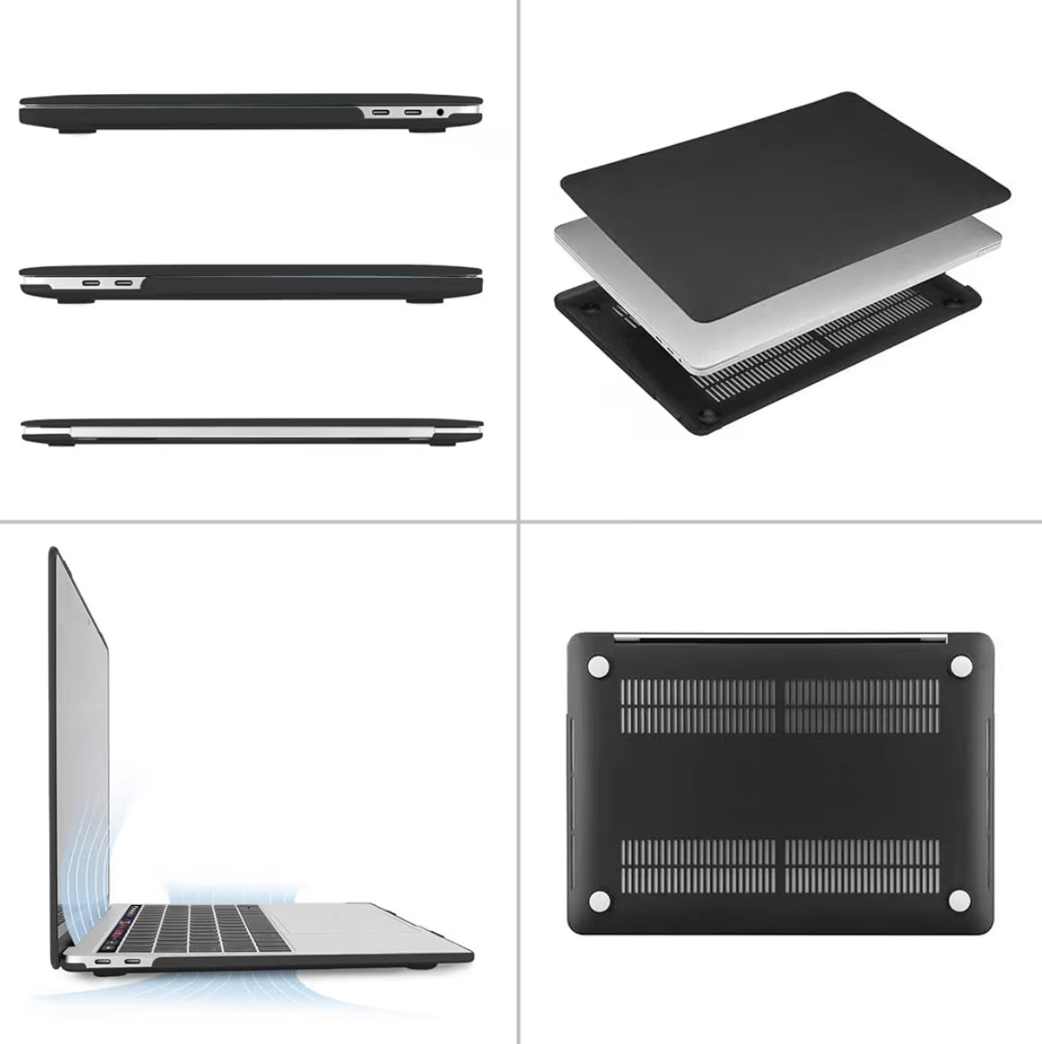 MOSISO - Cobertor rígida de plástico, cubierta de teclado, protector de pantalla y bolsa de almacenamiento para MacBook Pro 13 pulgadas/33 cm