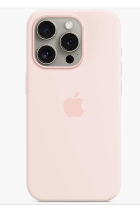 Apple Silicon con MagSafe Cobertor para iPhone 15 Pro Max en Rosa Tiza