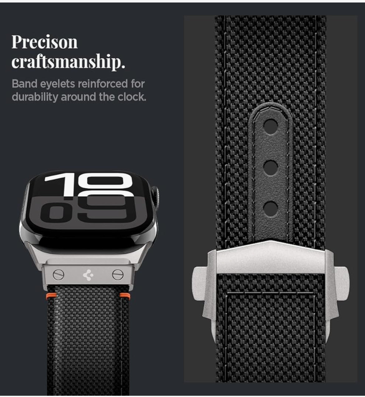 Spigen Banda de hebilla en D clásico para Apple Watch Serie (49/46/45/44 mm)