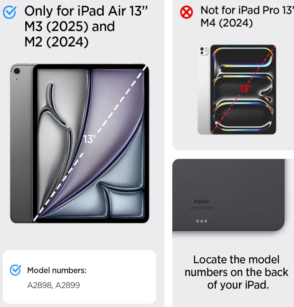 Spigen cobertor de iPad Air 13 Pulgadas RUGGED Armor en Negro