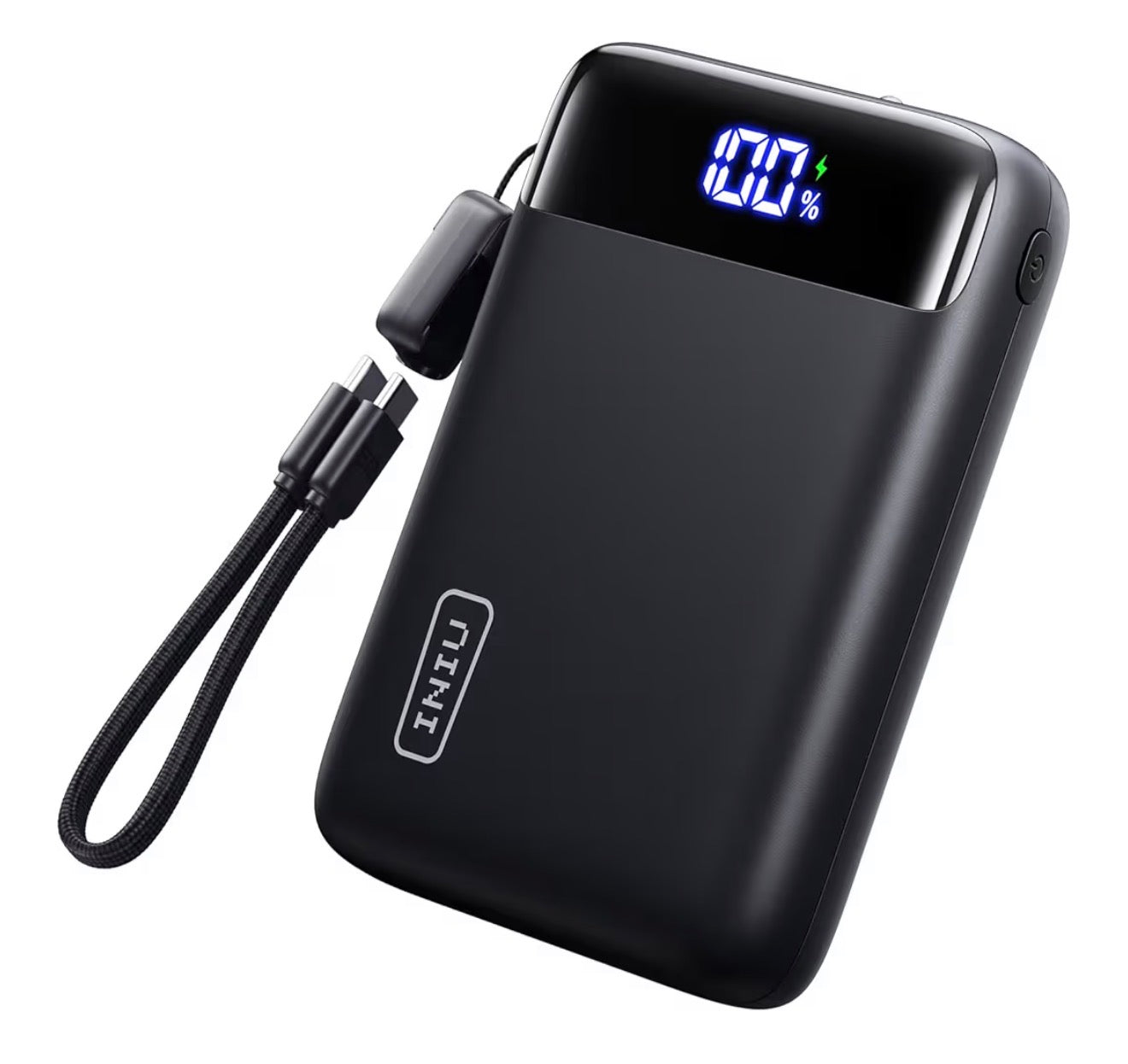 INIU - Cargador portátil de 20,000 mAh con carga rápida 22.5W, puerto USB-C y pantalla LED. Compacto y compatible con iPhone, Samsung, iPad y más. Ideal para cargar tus dispositivos en cualquier momento.