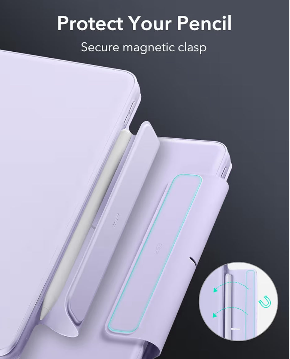 ESR - Cobertor protectora para iPad Air de 11 pulgadas con teclado (M2, 2024) y iPad Pro 11/Air de 5ª/4ª generación