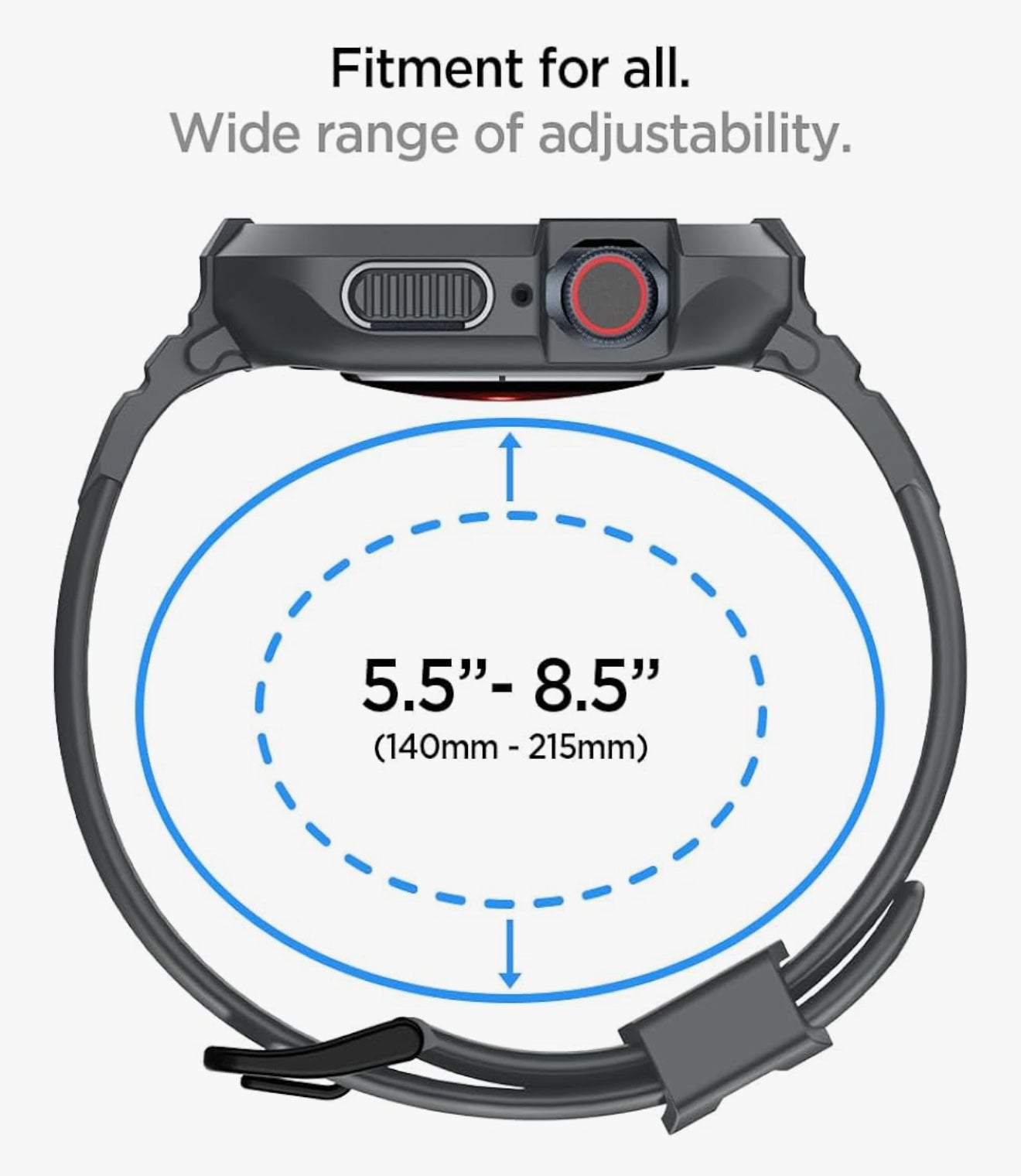 Spigen Rugged Armor Pro Funda + Cobertor de Apple Watch Serie (45/44)