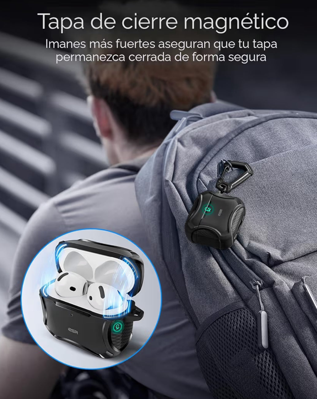 ESR Cobertor magnético para AirPods 4 compatible con AirPods de (4ª Gen) (2024)