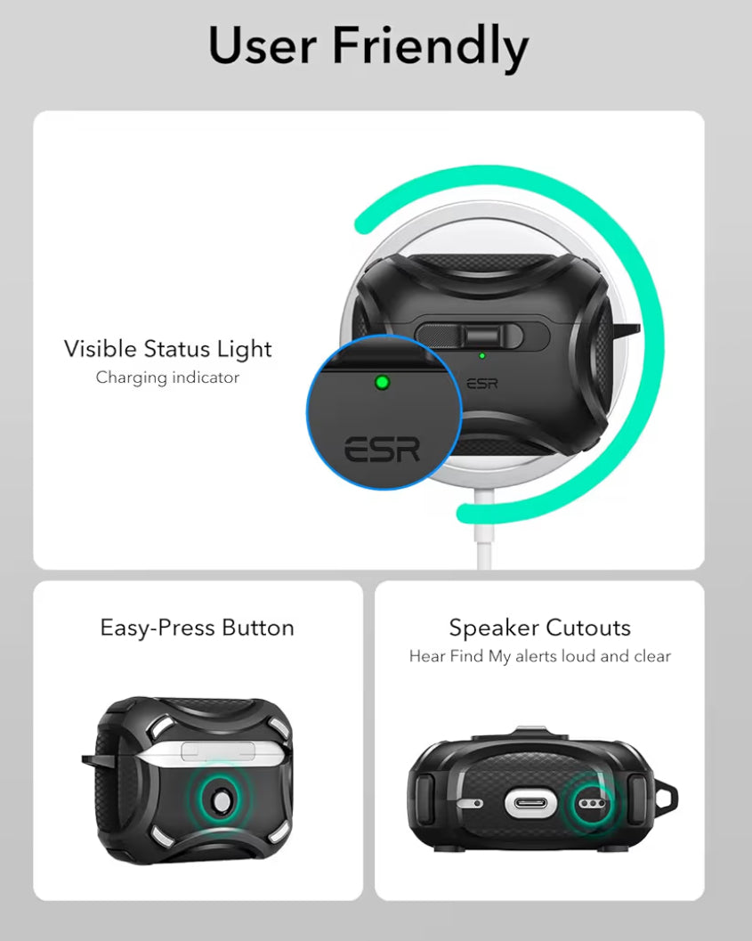 ESR Cobertor FlickLock de AirPods Pro (Gen 1/2)